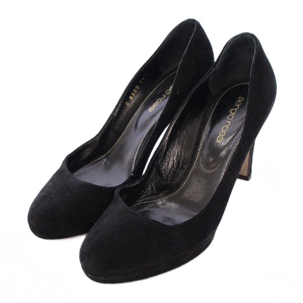 セルジオロッシ Sergio rossi パンプス ラウンドトゥ チャンキーヒール