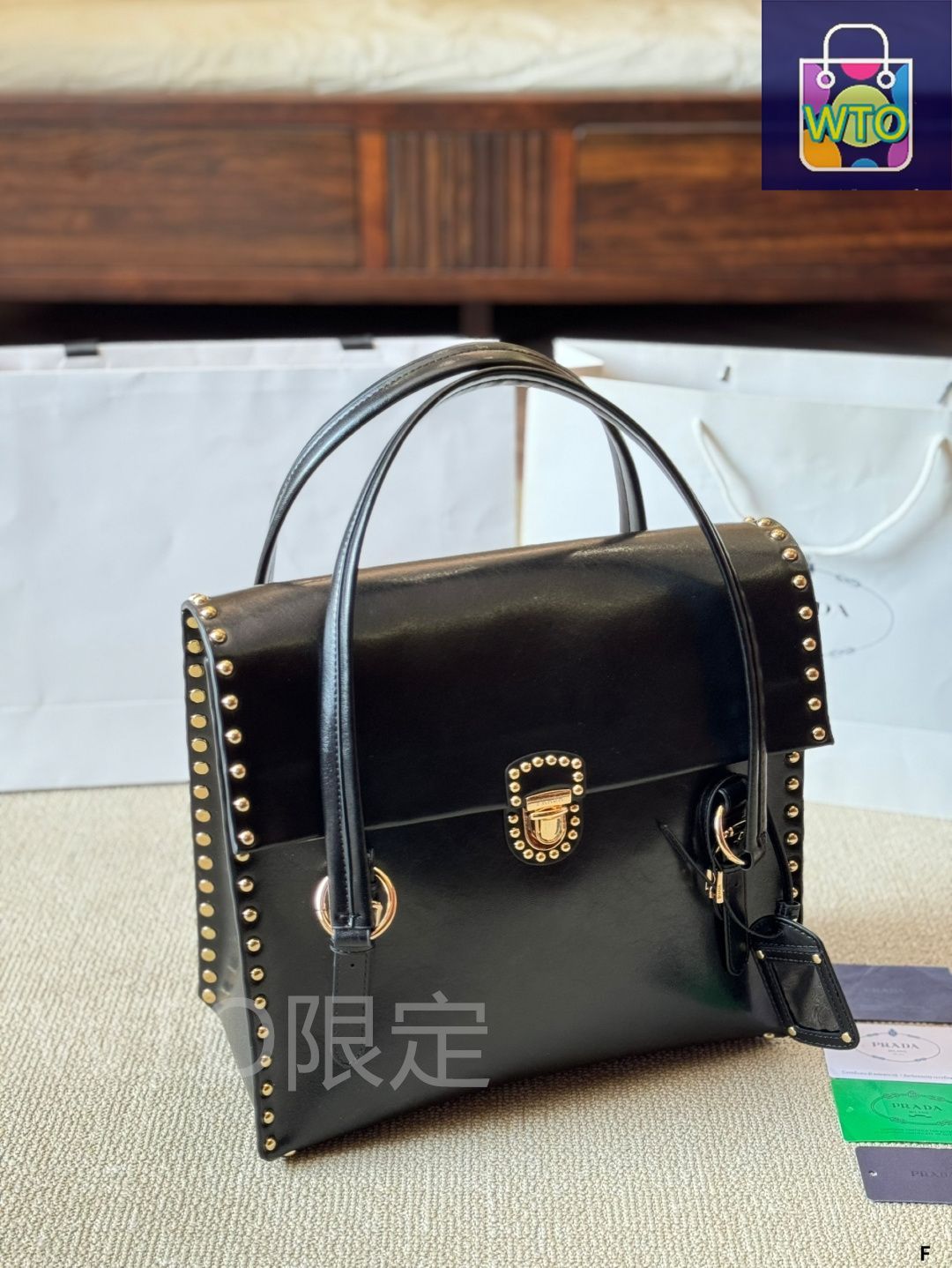 PRADA 風デザイン パーティーバッグ PRADA レトロショルダーバッグ - チョコレートカラー / ヴィンテージ風