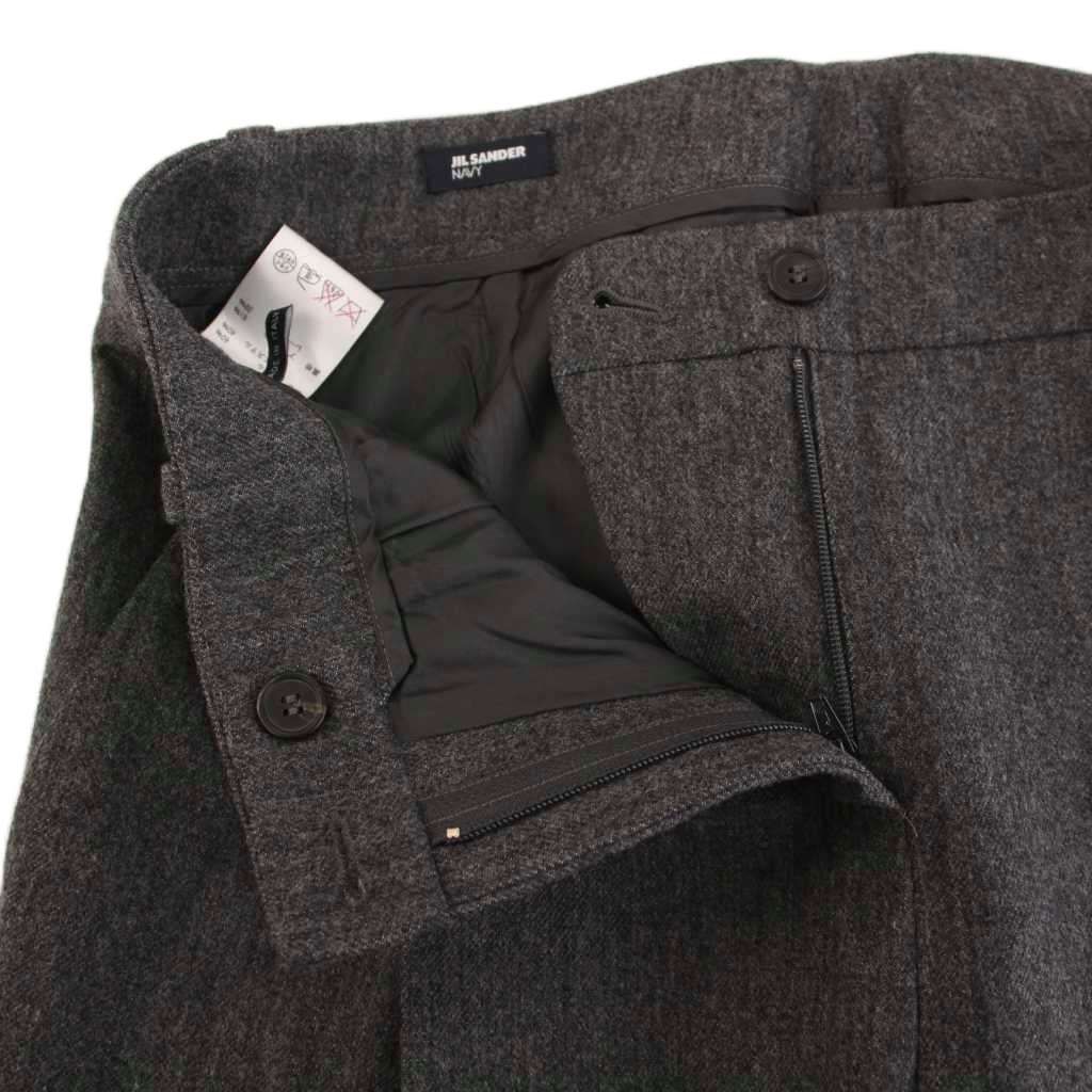 ジルサンダー JIL SANDER NAVY パンツ スラックス ウール W32 グレー