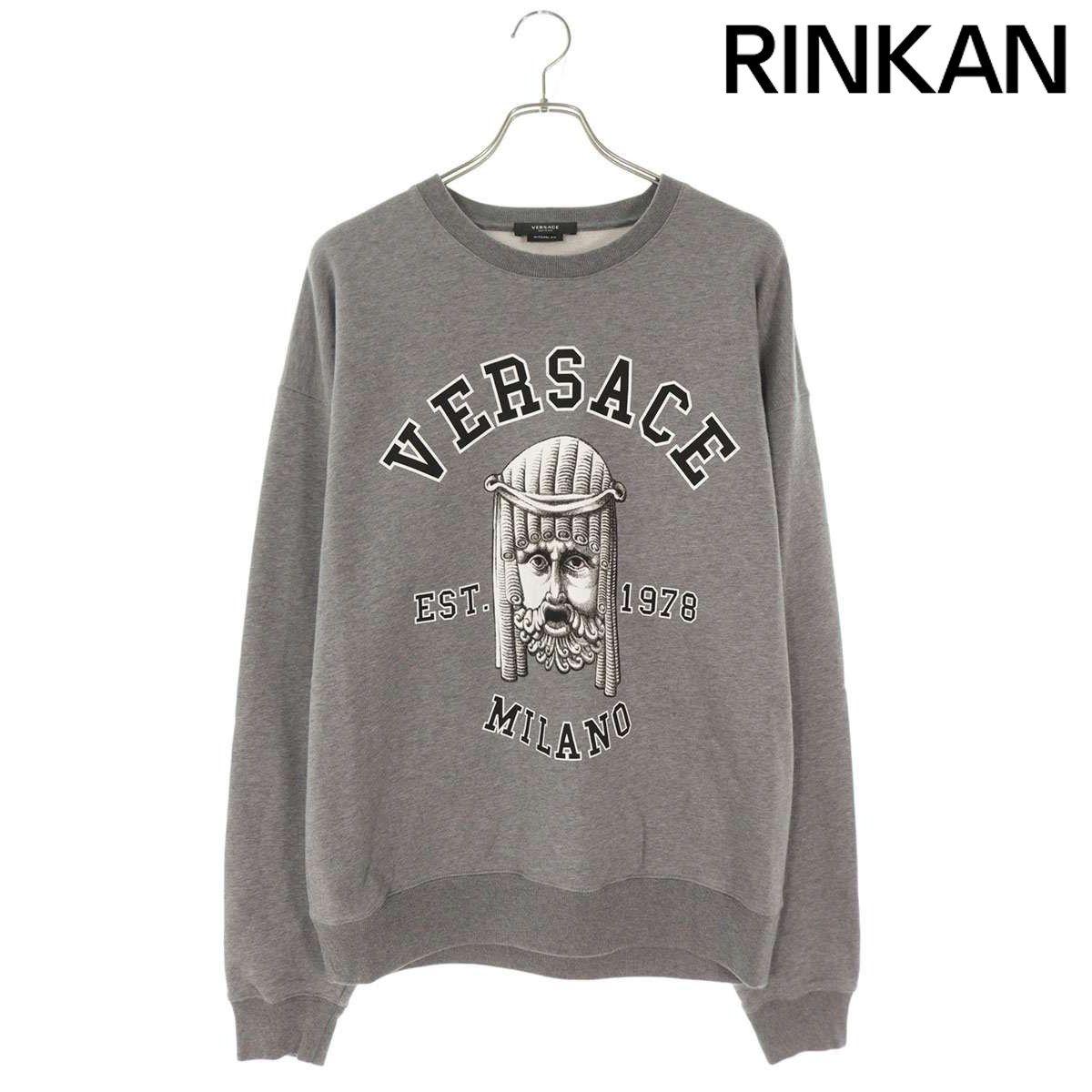 ヴェルサーチェ 1009462 フロントプリントクルーネックスウェット