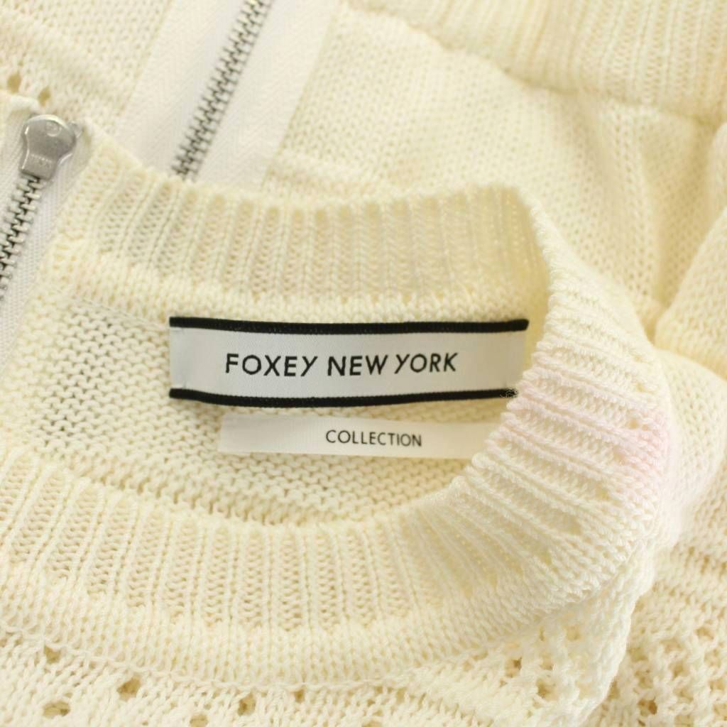 FOXEY フォクシー 白襟ニットCollette 40サイズ FOXEY フォクシー 白襟