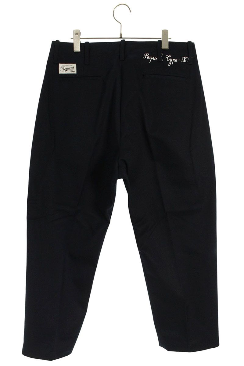 シークエル TYPE-XF ロゴプリントチノロングパンツ メンズ L