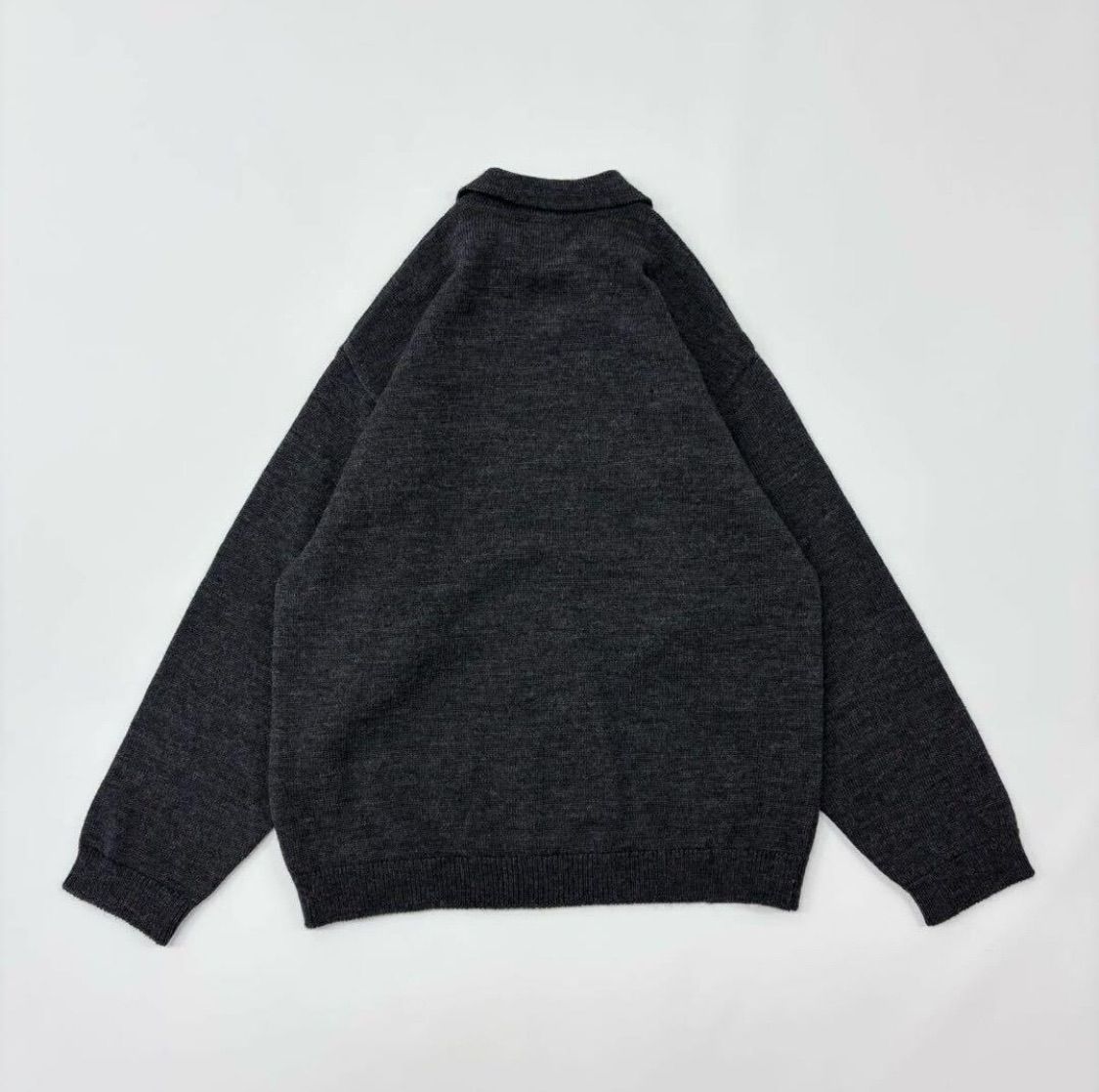 23aw 2023 新品 Blanc YM ブラン ワイエム Wool Knit Skipper Shirt BL