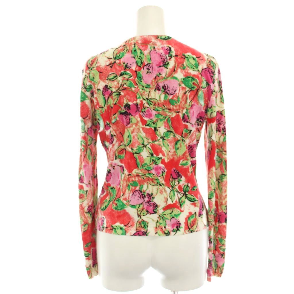 【アンナモリナーリ】アンサンブル　いちご柄　総柄　カーディガン　イタリア製 アンナモリナーリ ANNA MOLINARI カーディガン ボレロ 長袖 総柄