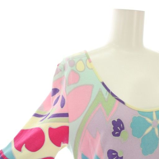 Y*︎様 LEONARD FUCHSIA 花柄半袖ワンピース LEONARD FUCHSIA 花柄半袖ワンピース LEONARD（ワンピース ・ ピンク