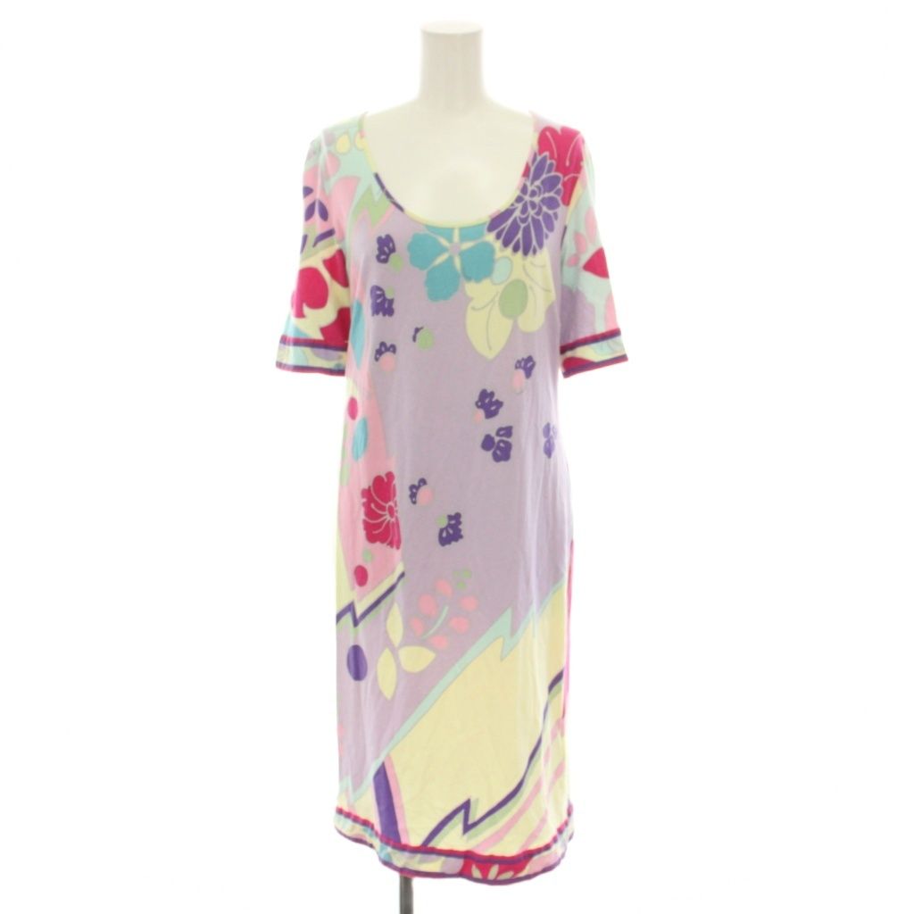 Y*︎様 LEONARD FUCHSIA 花柄半袖ワンピース LEONARD FUCHSIA 花柄半袖ワンピース LEONARD（ワンピース ・ ピンク