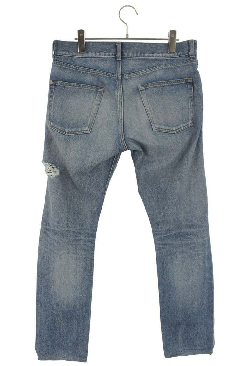 サンローランパリ 551344 YC372 クラッシュ加工スキニーデニムパンツ