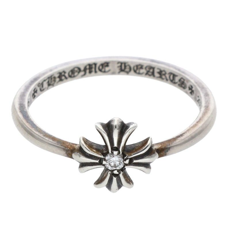 クロムハーツ CH PLS DIA バブルガムCHプラス 1ダイヤ シルバーリング メンズ 9号