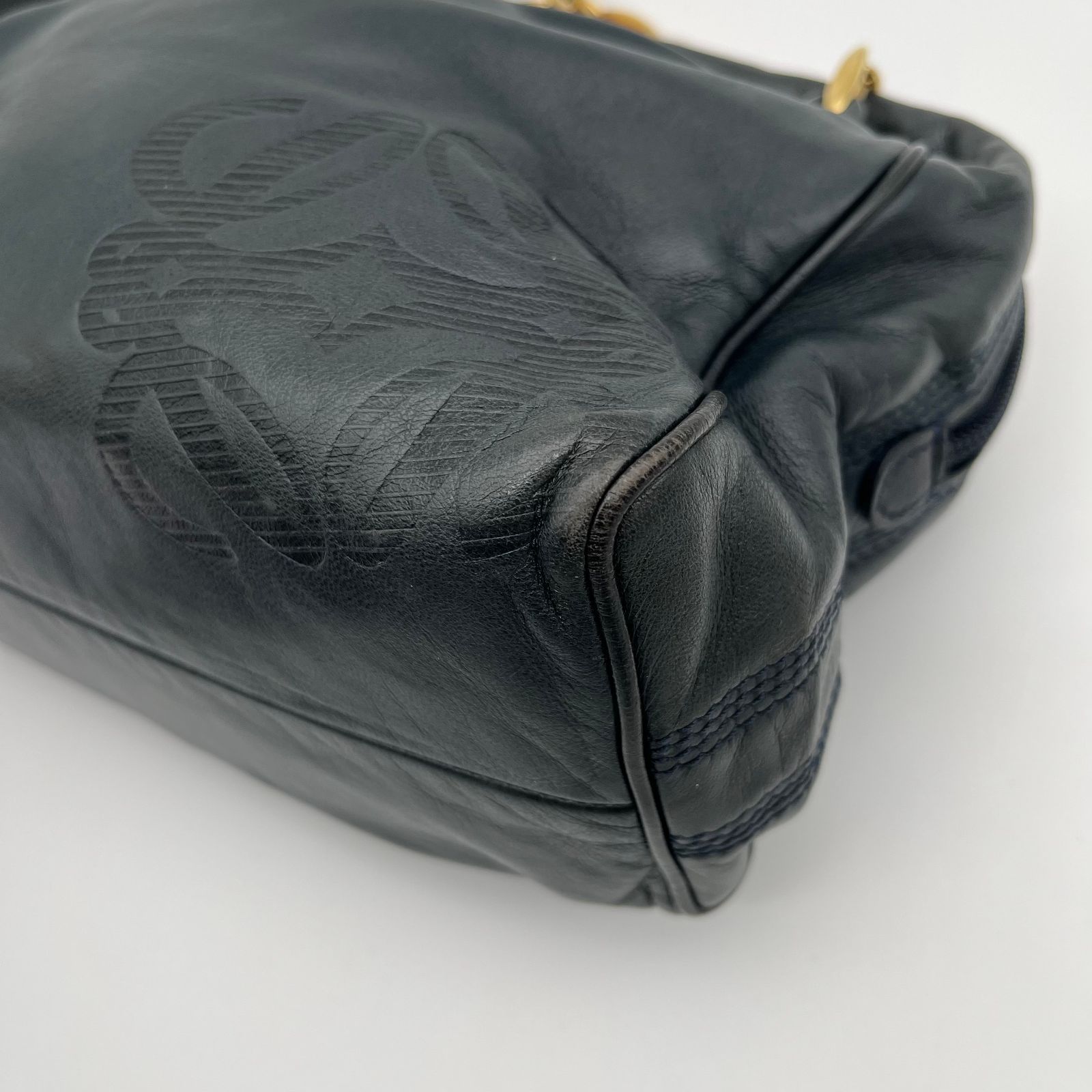 LOEWE（ロエベ）ショルダーバッグ ブラック アナグラム型押し ナッパ