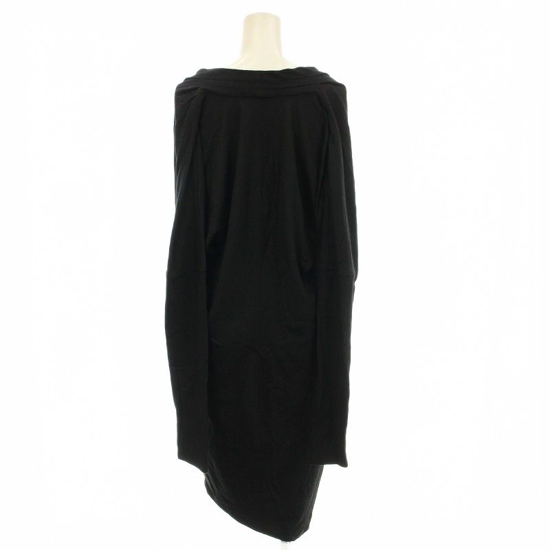 ヘルムートラング HELMUT LANG 変形 ワンピース ひざ丈 長袖 S 黒