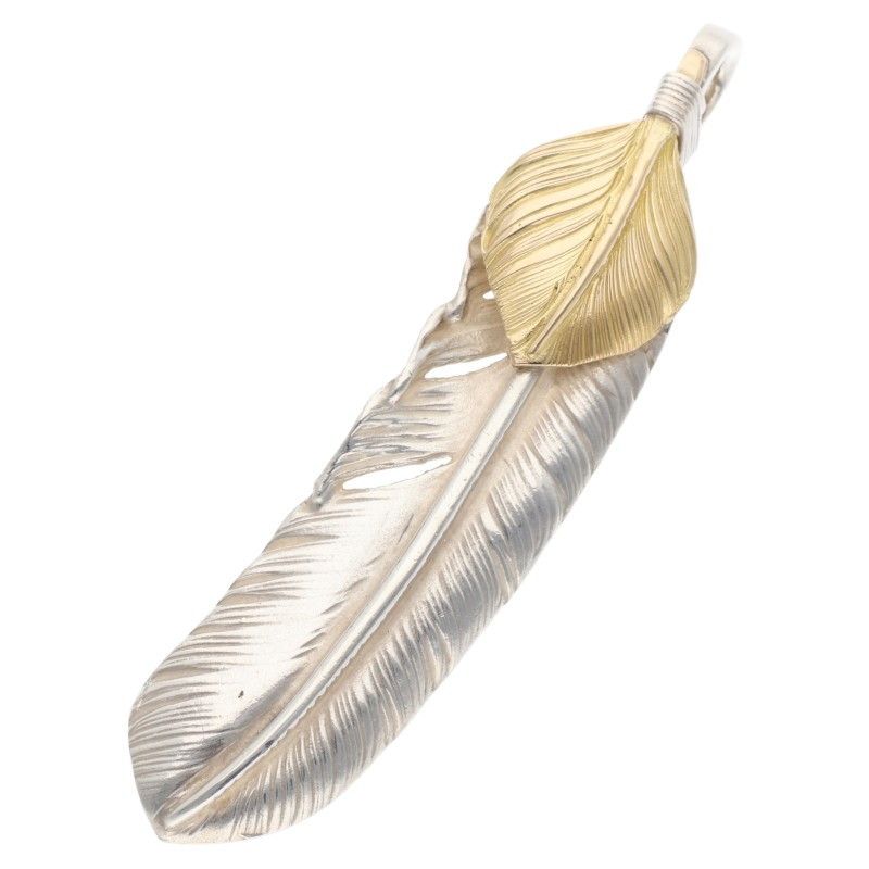 ゴローズ 上金特大フェザー 右向き ネックレストップ メンズ 特大