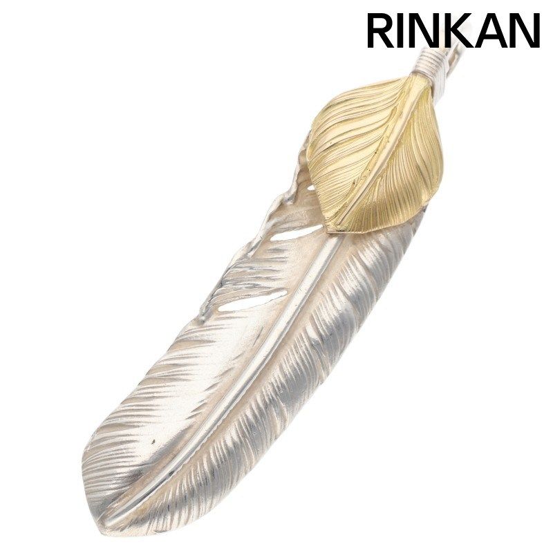 ゴローズ 上金特大フェザー 右向き ネックレストップ メンズ 特大