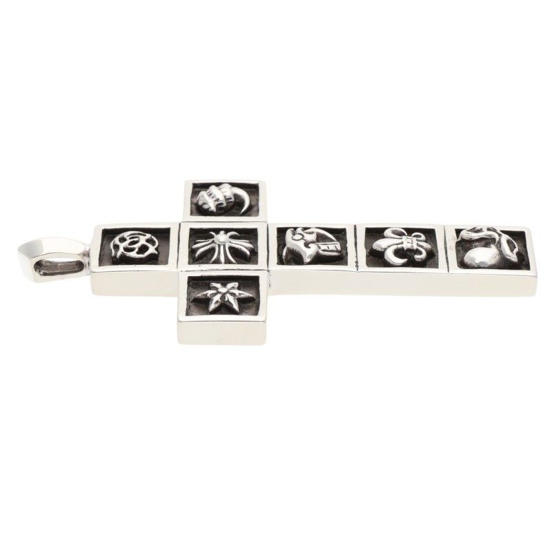 クロムハーツ FRMD CRS/マルチフレームドクロス ペンダント/シルバー