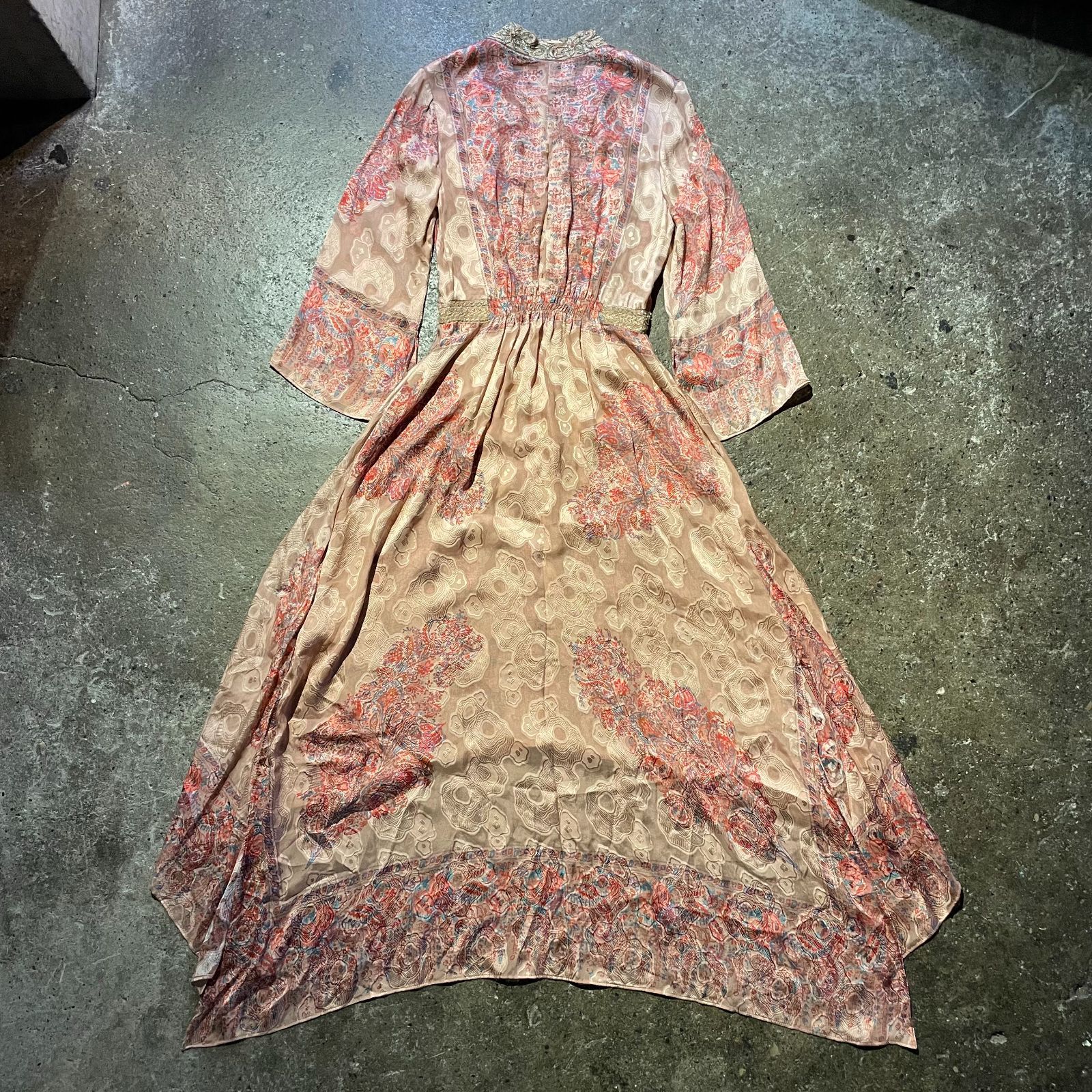 セール❣️ShareSpiritシルクワンピース SHARE SPIRIT ボタニカル柄 シルク ワンピース シェアースピリット