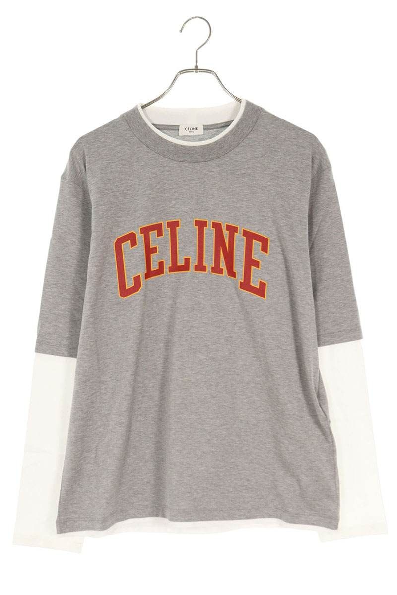 セリーヌ 25 AW ロゴコットンジャージー長袖カットソー レディース M