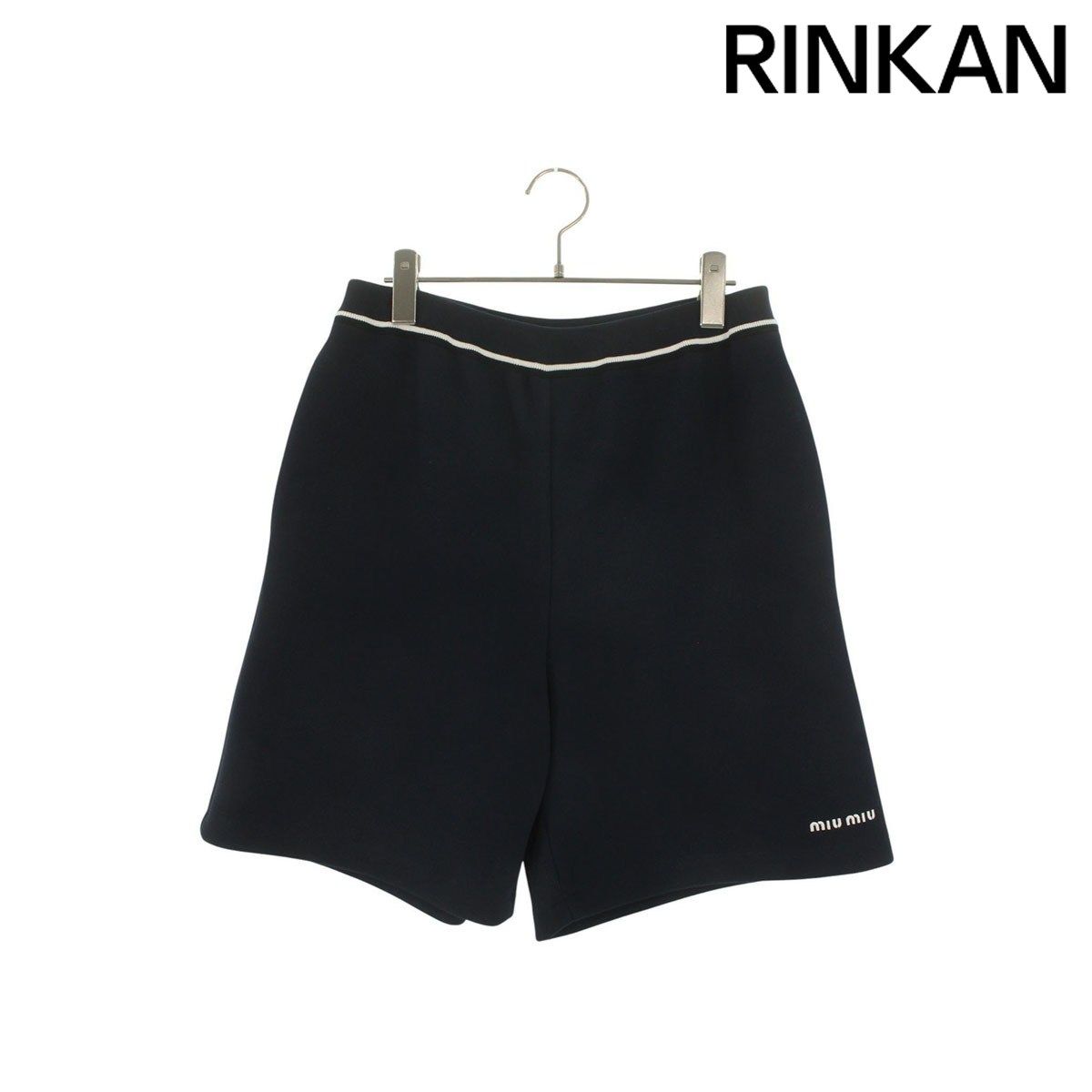 miumiu ミュウミュウ ロゴ バミューダ ショーツ prada Miu Miu ミュウミュウ チェック バミューダショーツ | グレー