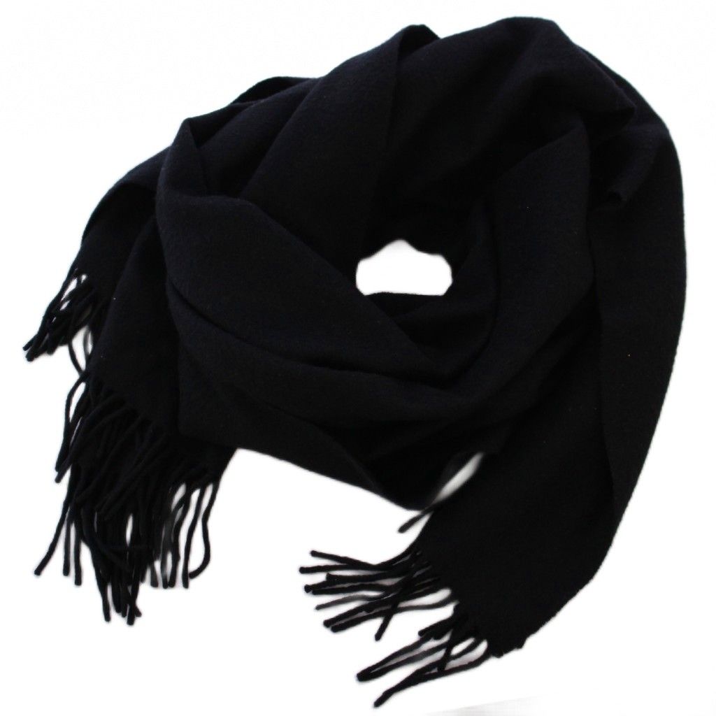 HERMES 黒 ストール・ショール カシミヤ大判ストール エルメス HERMES 大判 ストール マフラー カシミヤ スコットランド製