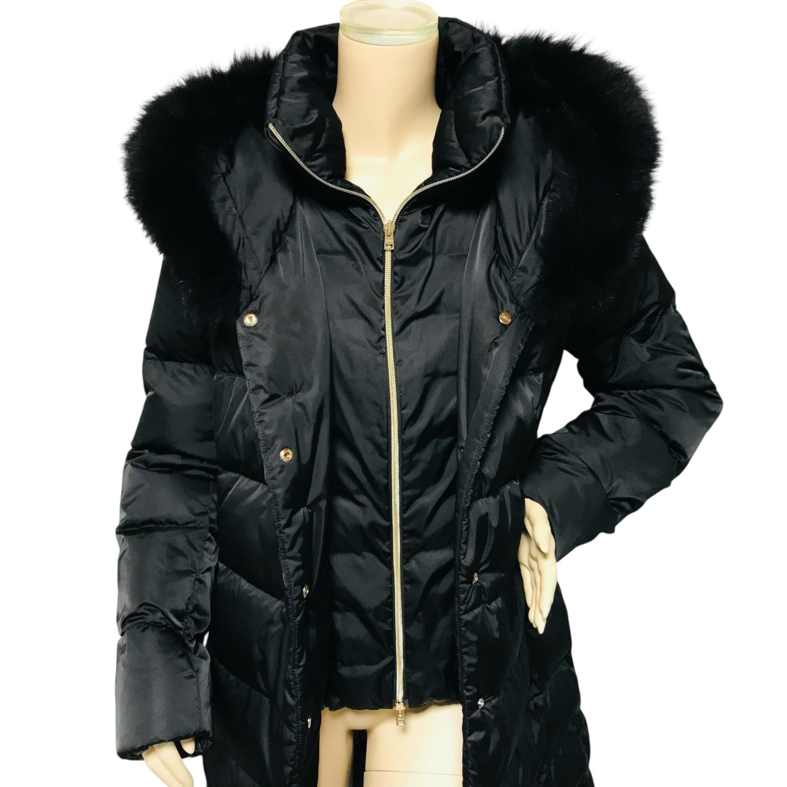 美品☆HERNO・ヘルノ ポーラテック レディース メタルブランドロゴ