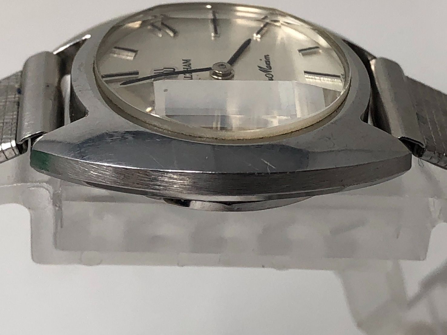 ◇Waltham Lady Martin シルバー 手巻き 腕時計 カットガラス 中古現状