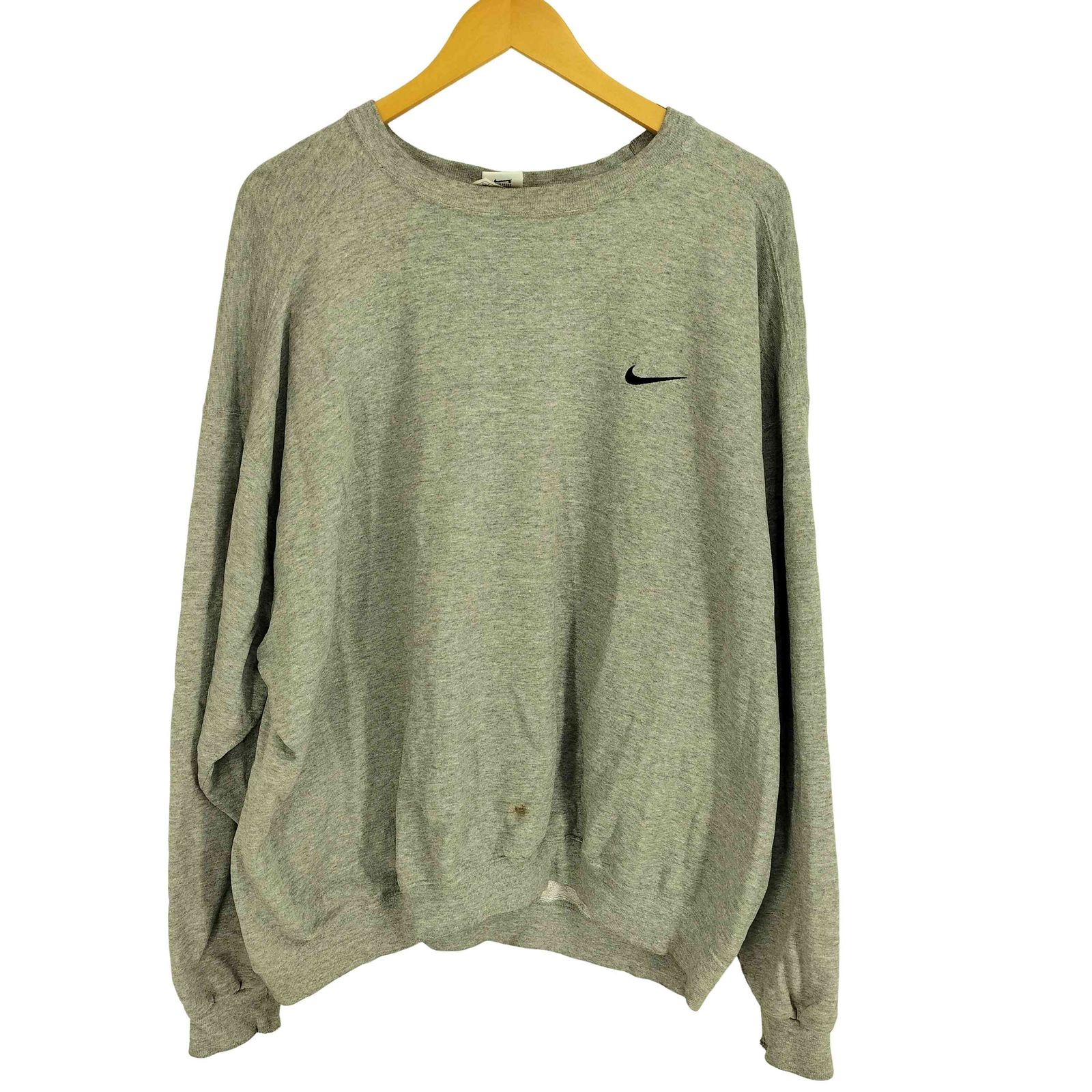 ナイキ NIKE 90S USA製 銀タグ ロゴ刺繍 スウェット メンズ import：XL