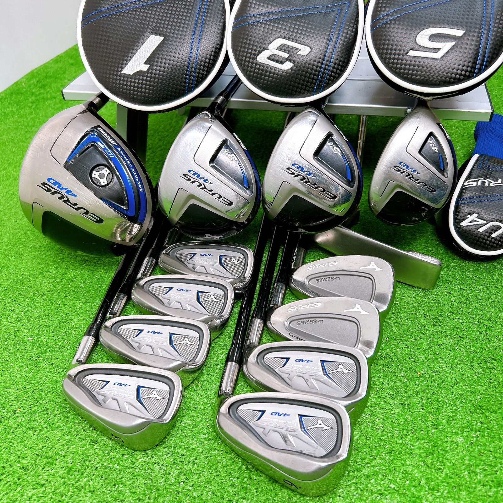 豪華13本 ミズノ ユーラス 4AD メンズクラブセット SR 初心者 男性 右