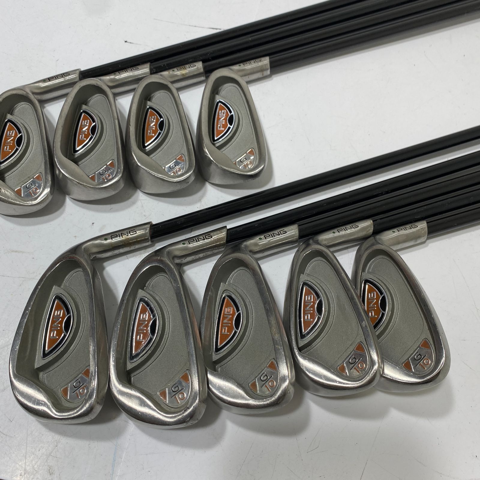 ピン PING G10 アイアン 9本セット 男性右利き 純正カーボン flex R 