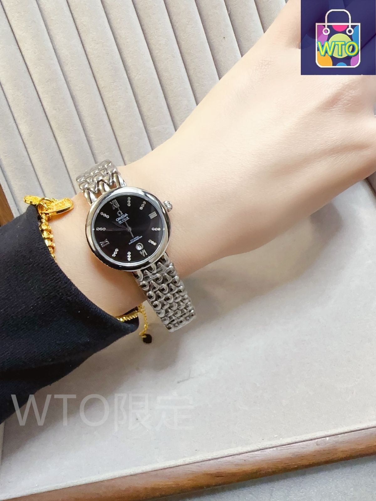 期間限定】オメガ レディース腕時計 28mm 薄型クオーツ ミネラルガラス