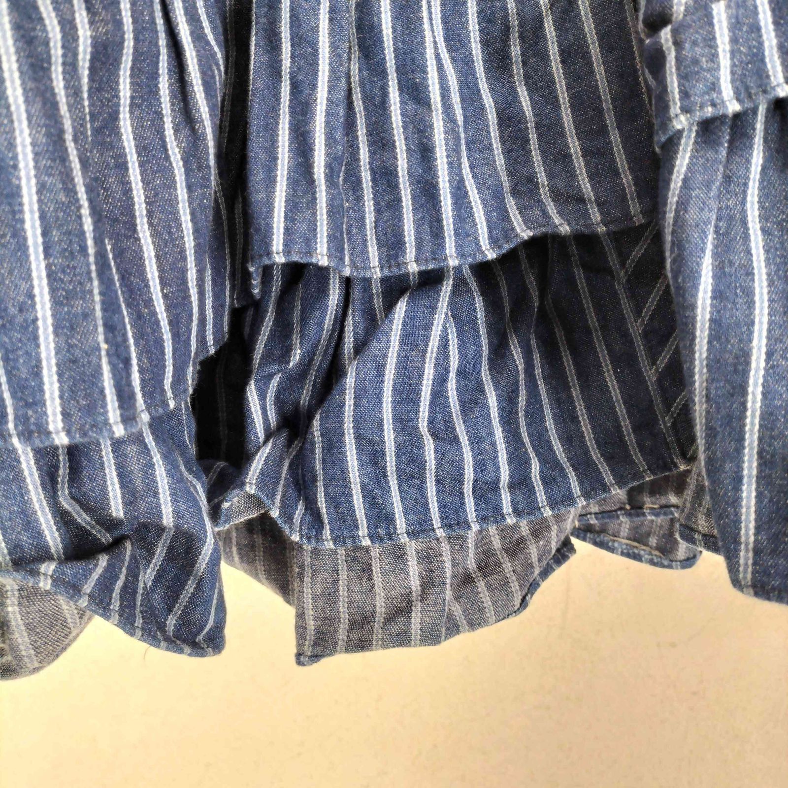 ガニーサックス GUNNE SAX USA製 紙タグ ストライプフリルデニム  