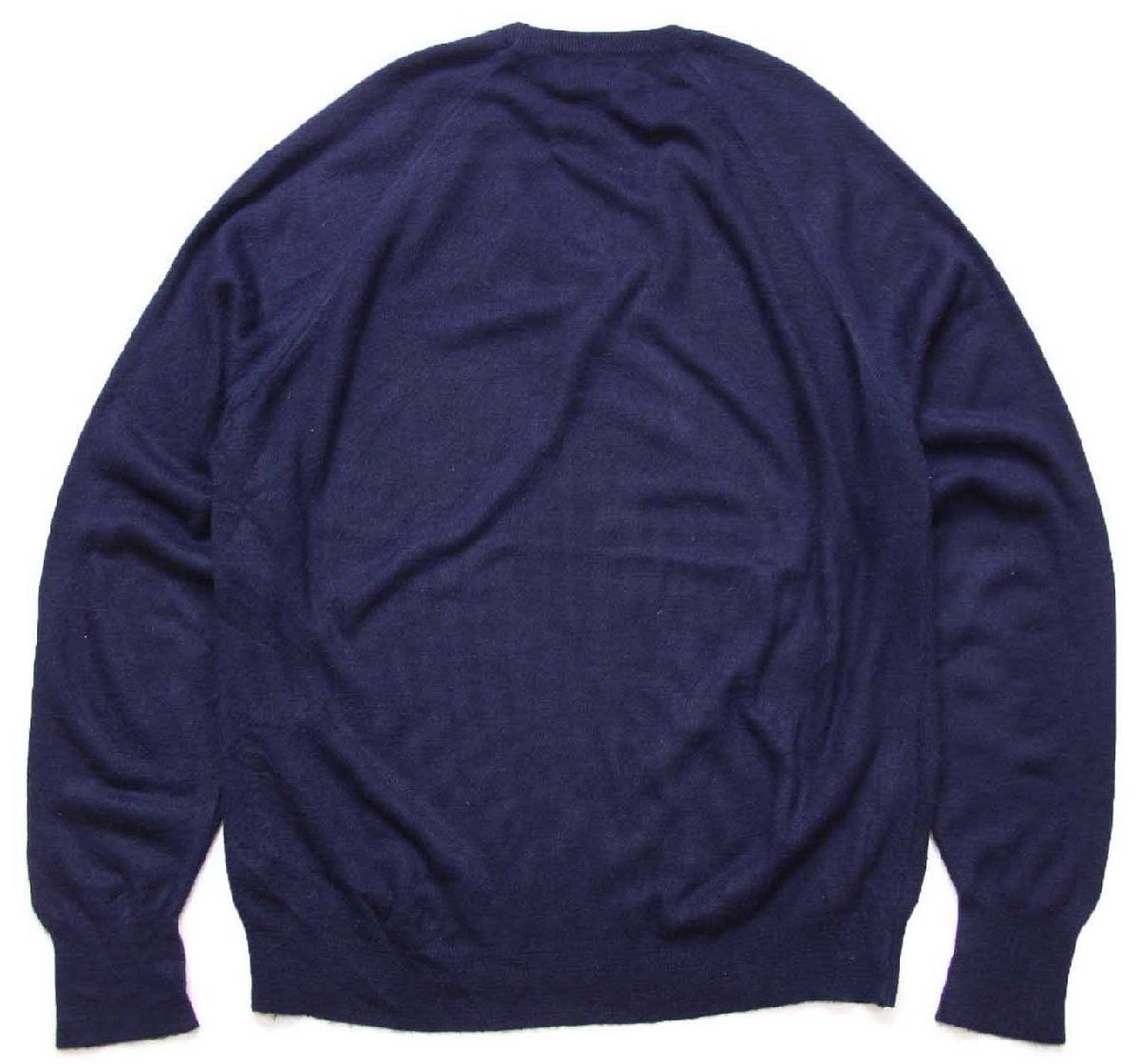 80s USA製 Christian Dior ディオール ロゴ刺繍 Vネック シャギー