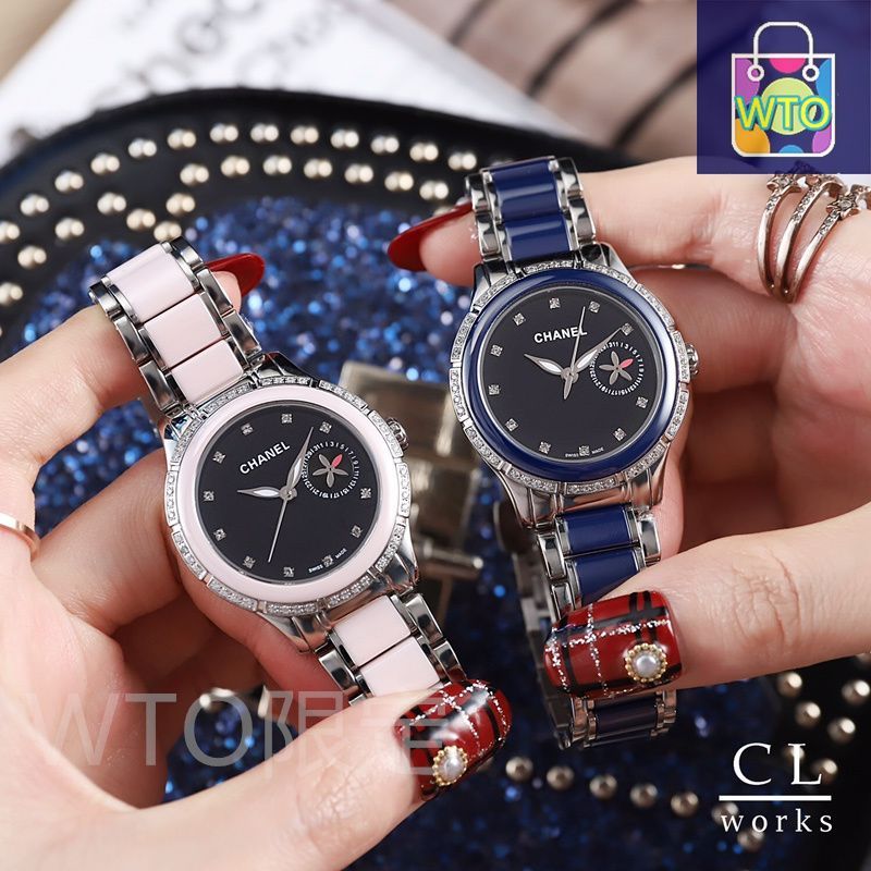 CHANEL 今日特価】シャネル ピンクセラミック クリスタルアクセント