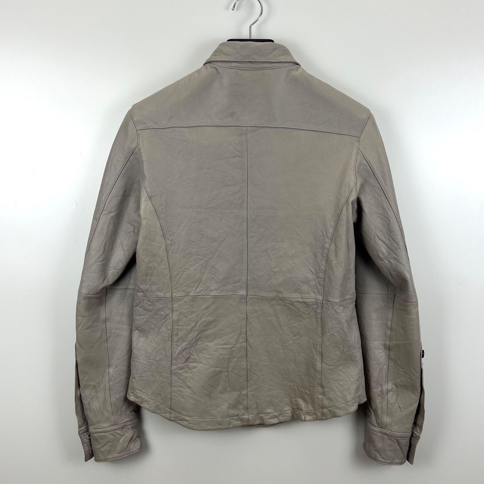 barassi 00s ITALY archive Leather shirts jacket 48 バラシ