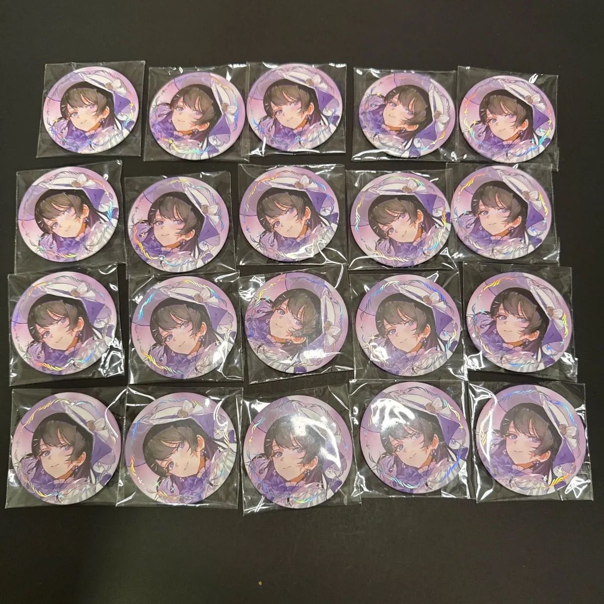 にじさんじ ART OF NIJISANJI月ノ美兎ランダムマット箔押し缶バッジ 20