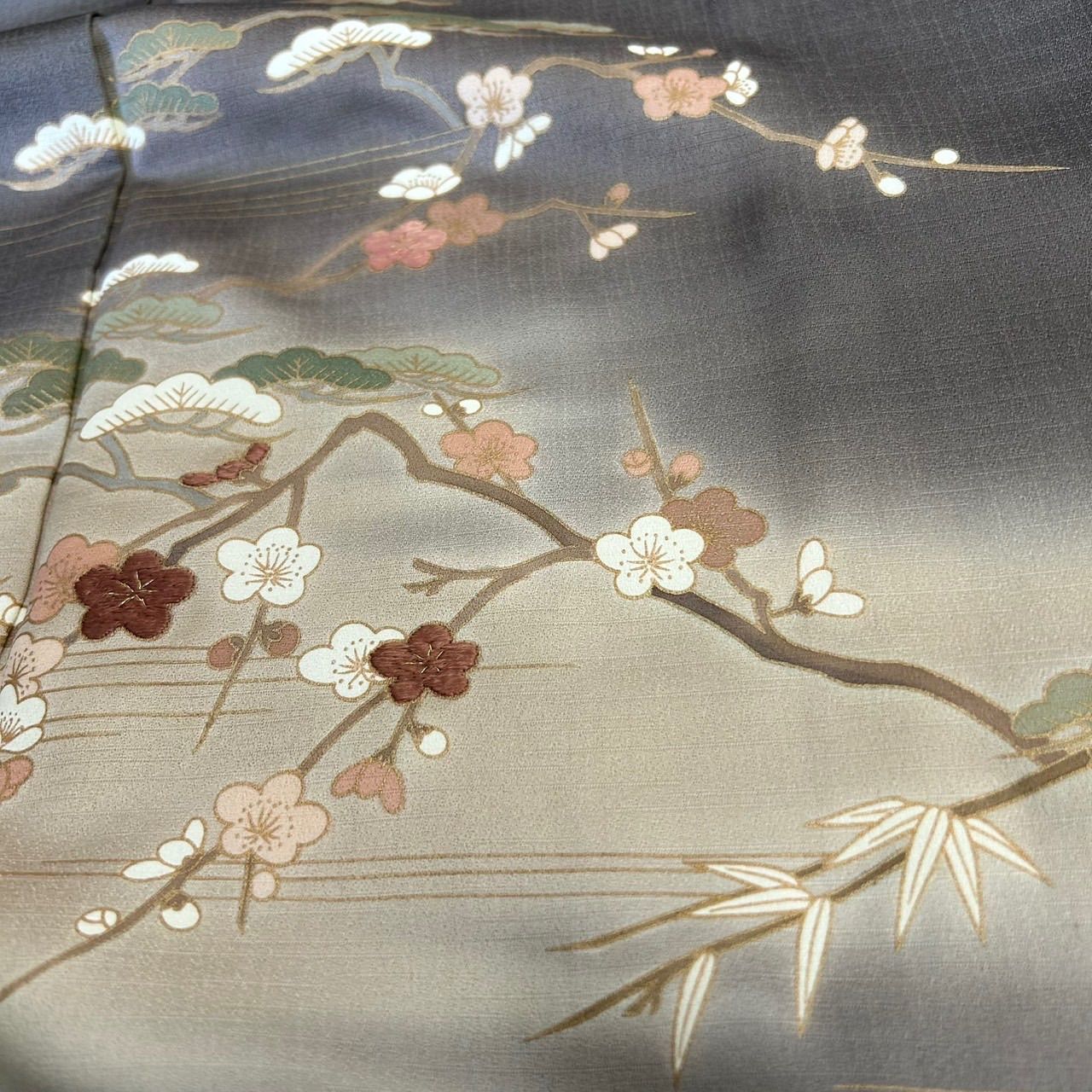 a15 未使用 花更紗模様 正絹 小紋 裄68 a15 未使用 花更紗模様 正絹 小紋 裄68 a15 未使用 花更紗模様 正絹