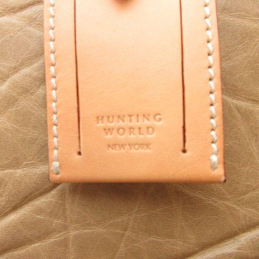 ハンティングワールド 2way オールレザー　ハンドバッグ ブラウン　本革　ロゴ ハンティングワールド 2way オールレザー ハンドバッグ ブラウン 本革