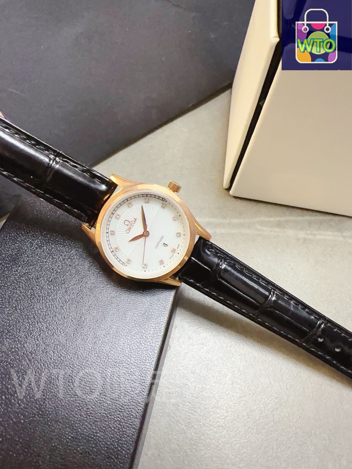 OMEGA オメガ レディース腕時計 32mm｜クオーツ×マルチカラーレザー