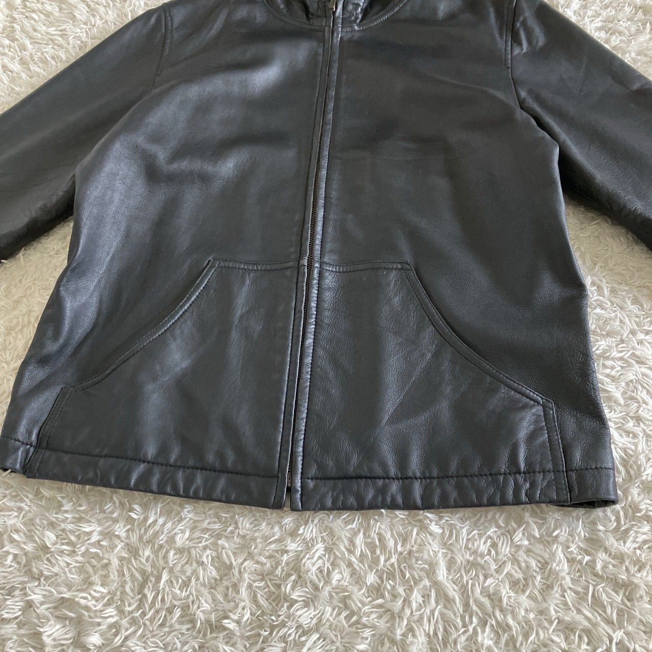 美品！OLD GAP ギャップ レザー パーカー ラムレザー 本革 羊革 y2k