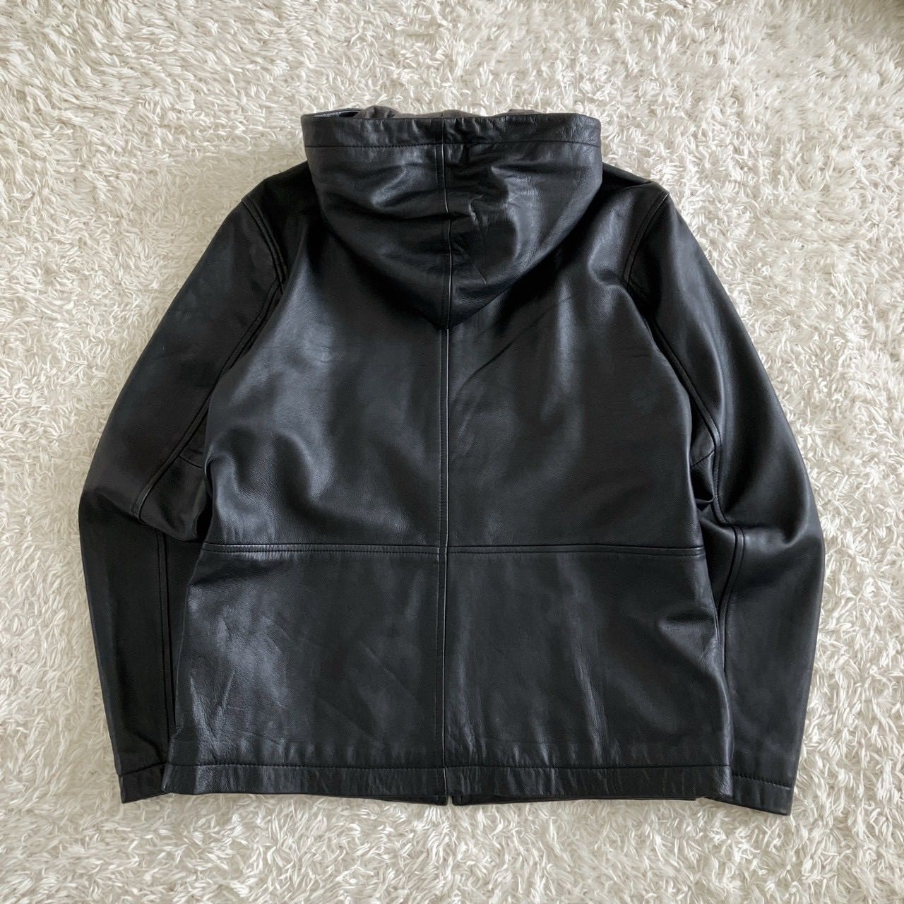 美品！OLD GAP ギャップ レザー パーカー ラムレザー 本革 羊革 y2k