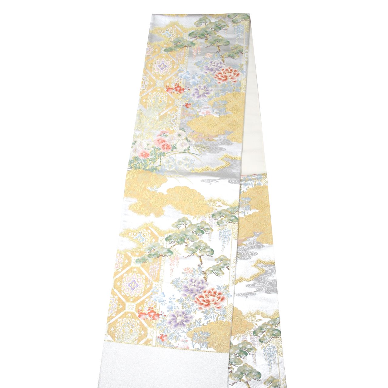 正絹刺繍袋帯　新品　未仕立て品 2503-16 未仕立て 袋帯 美品 正絹 着物 汕頭刺繍 - メルカリ