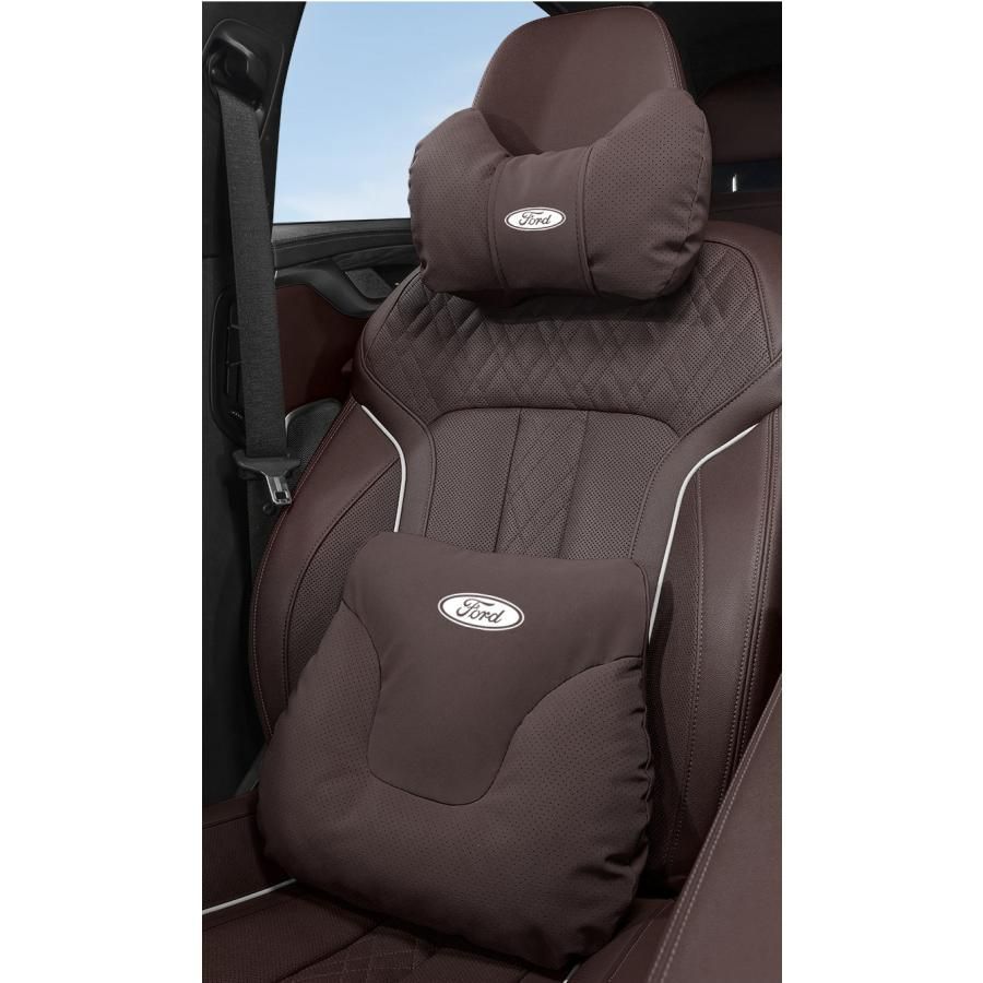 フォード FORD ブラウン ネックパッド 腰クッション 車用 背もたれ