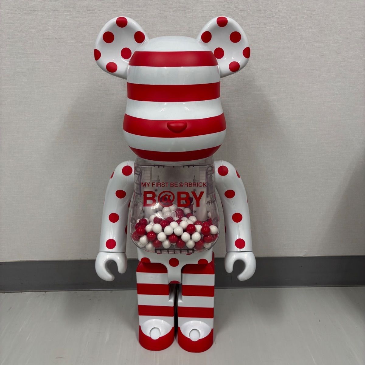 BE RBRICK ベアブリック B BY RED＆SILVER CHROME Ver 1000％ フィギュア 赤