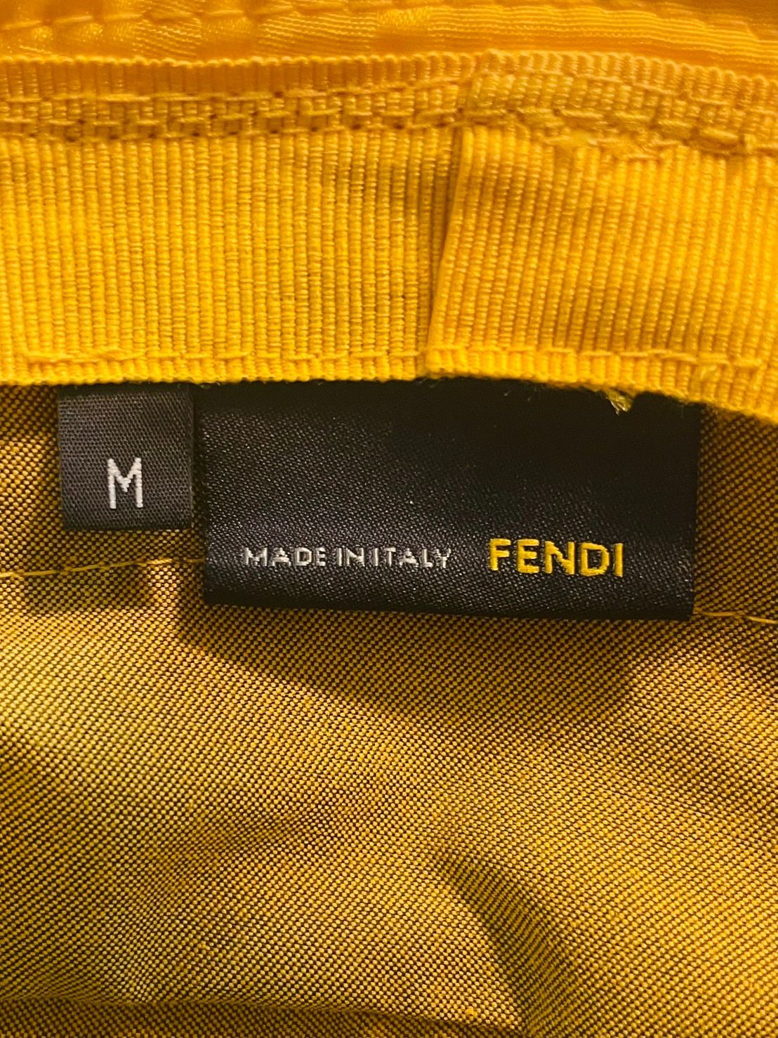 美品】FENDI バケット ハット 帽子 ズッカ イエロー - メルカリ