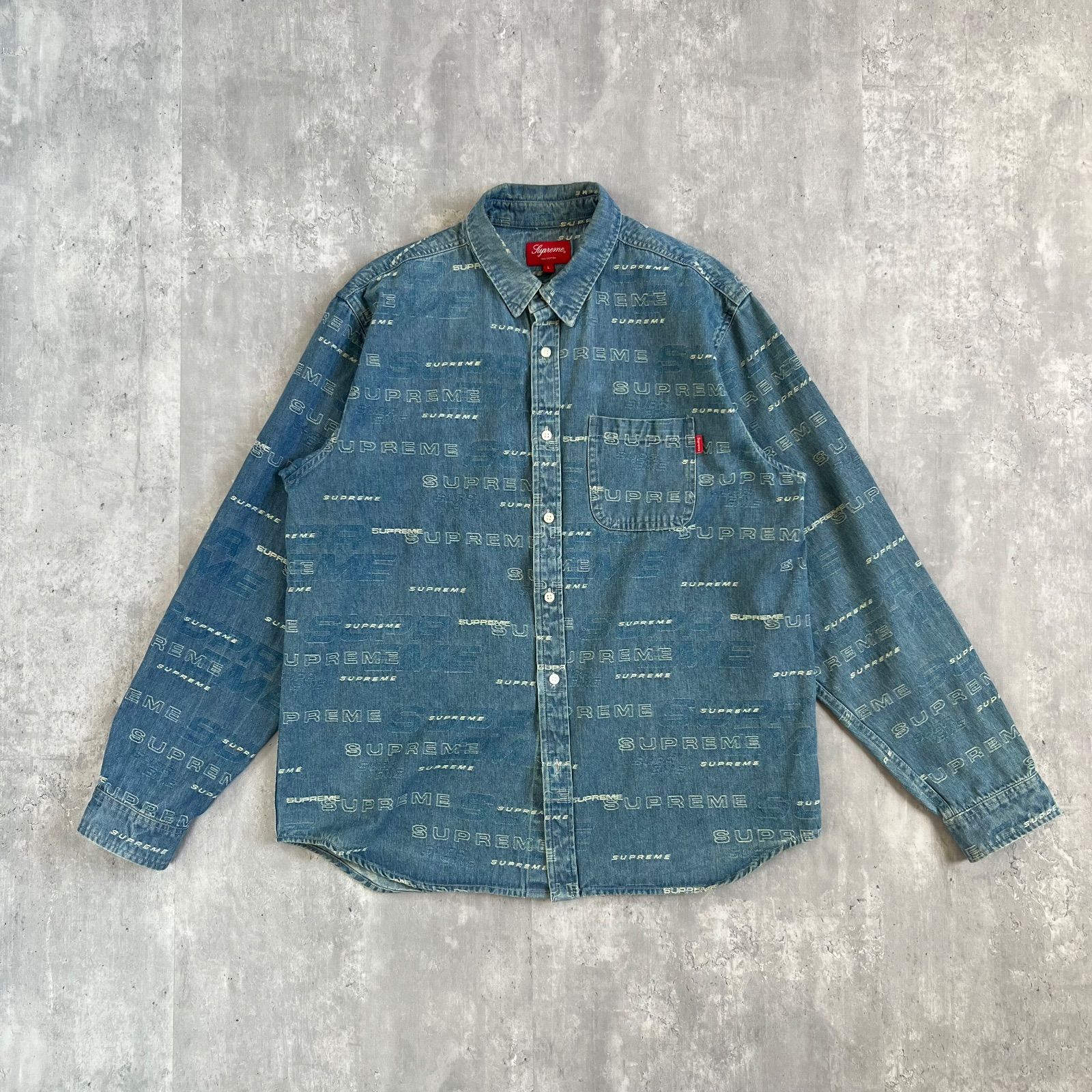 Supreme / シュプリーム 19FW Dimensions Logo Denim Shirt / デニム