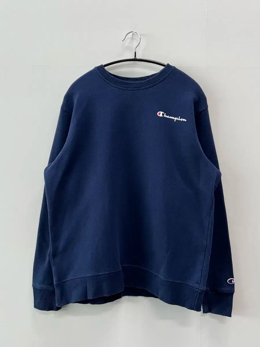 チャンピオン ロゴ プリンティング スウェット ネイビー