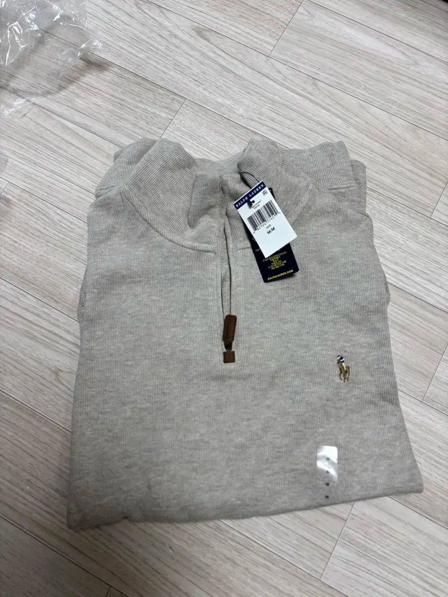 新品 ポロ ハーフジップアップ スウェットシャツ M