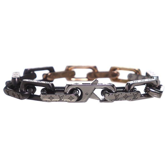 ルイヴィトン M0998L ブラスレ モノグラムチェーン ブラック クロム