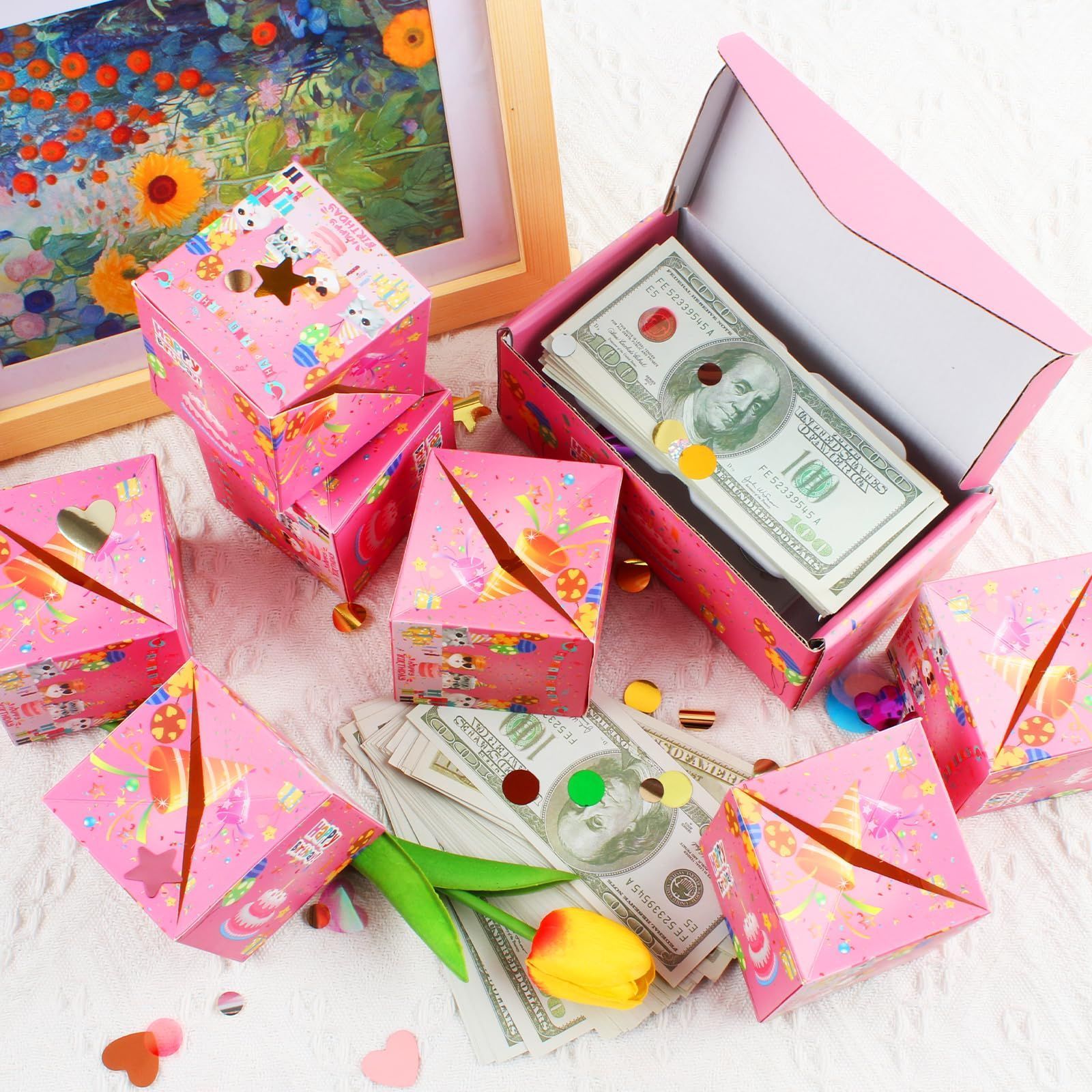 新品 LUCKYBEE サプライズボックス 飛び出す プレゼントボックス 誕生