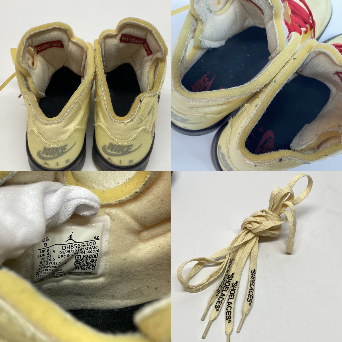 Off-White オフホワイト × Nike ナイキ Air Jordan 5 Sail DH8565-100 