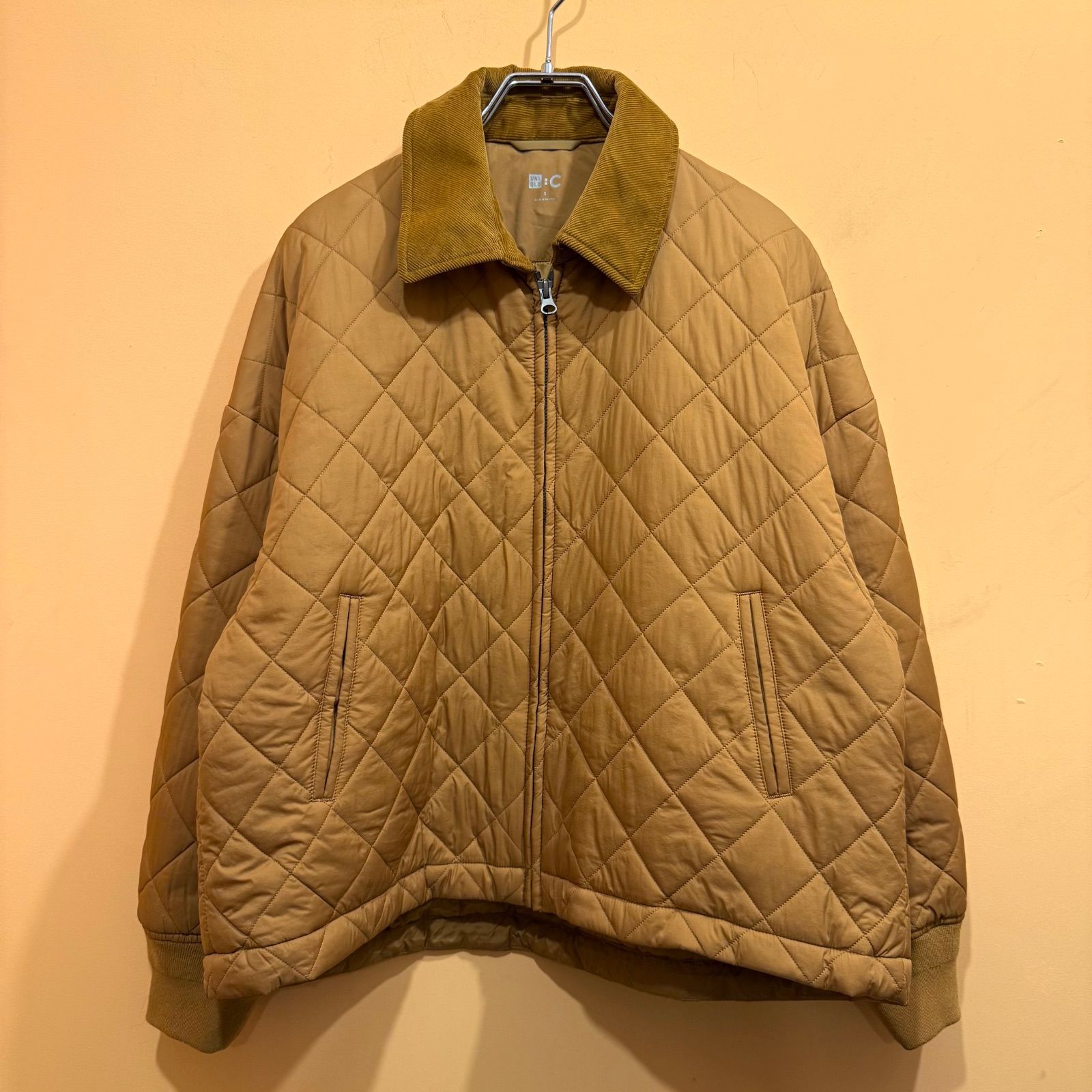 UNIQLO C パフテックブルゾン 中綿ジャケット キルティングベージュ 