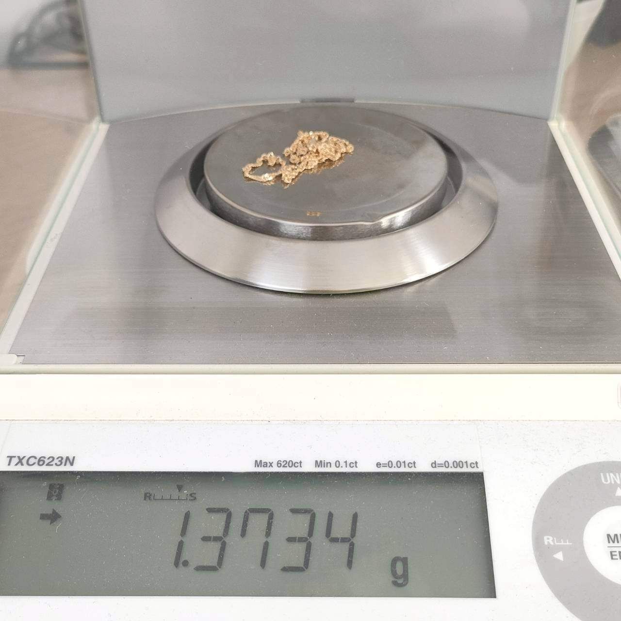 18金 K18 男女兼用 イタリー スクリューネックレス 1.37g 41.5㎝ D690 