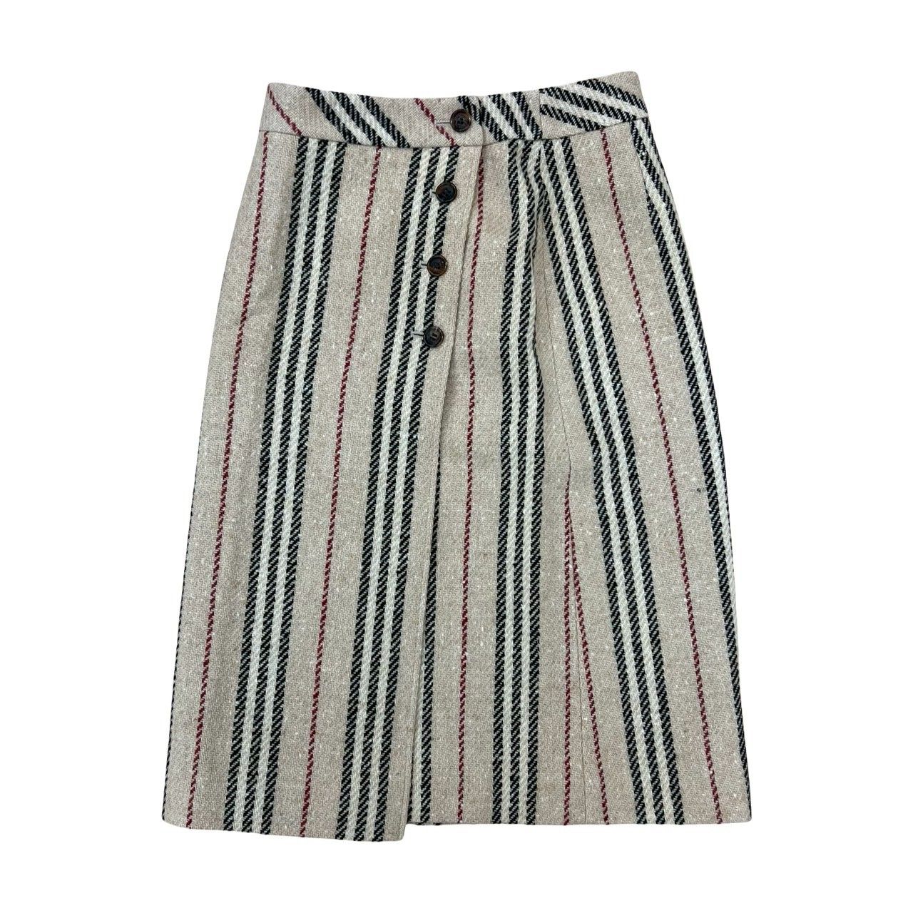 極 美品 BURBERRY バーバリー ノバチェック ストライプ ウール